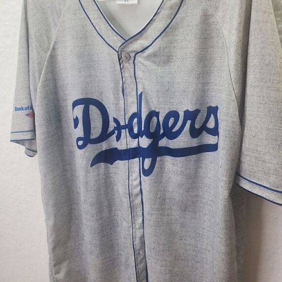 Dodgers Jackie Robinson Replica Jersey Button Up Tshirt Size XLarge - Picture 3 of 17